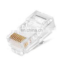 8P8C RJ45 Connectors Male Connector for Cat 5e Cat6 Cable