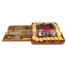 Large Thick Wood Cheese Board Plate Charcuterie Board Platter Set Serving Tray With Cutlery Set For Birthday thumbnail-1