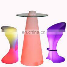 Light up Tall Bar Table Led Light Bar Cocktail Furniture Tables and Chairs Rechargeable Party Lights Bar Tables Outdoor