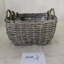 Competitive Price Flower Pot Garden Planter Wicker Rattan Gardening Tools Basket thumbnail-2