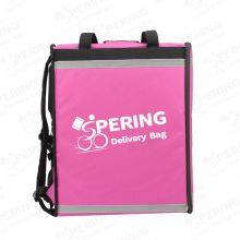 Custom Hot Food Insulated Delivery Carry Bag 600D Waterproof Backpack Food Storage Geometric Soft Insulated Bag for Lunch Box