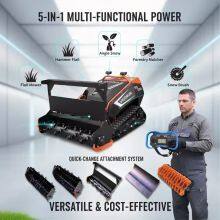 Remote Mulcher, 48V / 1500W Servo Motor Remote Control Grass Cutter for Brush Clearing Vigorun MTSK1000 thumbnail-1