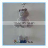 Grey Hippo Plush Keychain Toy for Kids thumbnail-1
