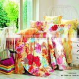 Reactive Dye Flower Print Bedding Cotton Duvet Cover Bed Set thumbnail-2