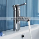 Contemporary One Handle Deck Mount Chrome Bathroom Sink Faucet Mixer Taps Single Hole Tall Curve Spout Bathtub Mixer Taps