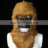 Factory Wholesale Unpainted DIY Craft Product Brown Chimpanzee Animal Mask to Kids thumbnail-4
