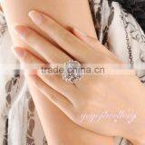 Different Colors Stone Ladies Flower Shape Gold Ring Design thumbnail-6