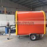 7.6*5.5ft Yellow and Orange Food Van/Street Food Vending Cart For Sales,Hot Dog Cart/Mobile Food Trailer With Big Wheels thumbnail-4