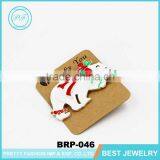 Wholesale Christmas Jewelry Cute Animal Christmas Enamel Bear Brooch Pins thumbnail-1