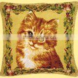 Charming Comfortable Lovely Brown Cat Animal Design Printed Red Sofa Cushion Cover CT-030