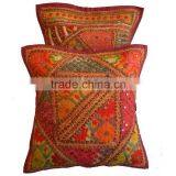 Home Decorative Handmade Patchwork Ethnic Designer Cushion Pillow Covers Buy Directely From Manufacturer in India thumbnail-1