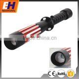 3W High Power Aluminium Flashlight With Non-slip Stripes, 3xAAA/1X18650 Battery