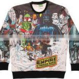 100% Polyester Pullover Crew Neck Sublimation Sweat Shirt with Empires Print