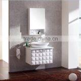 Tile Small Multi-Layer Solid Wood Bathroom Mirror Vanity Cabinet thumbnail-5