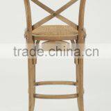 Antique Wooden Armless Bistro Counter Stool/ High Chair thumbnail-5