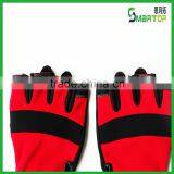 China Competive Price Red Fingerless Sports Bicycle Gloves thumbnail-3