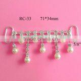 Stock Hot Selling Pearl Rhinestone Connector for Headband/hairwear(RC-33) thumbnail-1