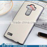 New Product Chrome Gold Side PC Leather Coated Cell Phone Case for LG G4 thumbnail-1
