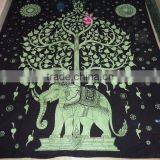 Elephant Tree of Life Bedsheets Tapestry New thumbnail-5