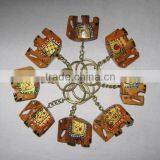Buy Wooden Elephant Key Chain / Elephant Key Rings / Handicrafts Gift Items thumbnail-1