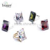 Gemstone Jewelry Body Crystal Jewelry 925 Silver Ring Zircon Ring China Factory thumbnail-2