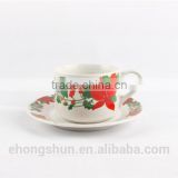 Elegant high quality cheap decal porcelain coffee cup sets
