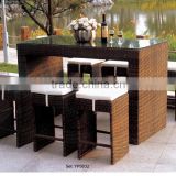Rattan wicker bar furniture backyard living room set YPS032