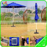 new style outdoor sunshade umbrella with soloar energy