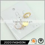 Lastest design fancy gold color gold ring set designs for wedding