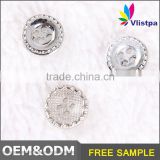 Free sample ! Factory price silver plating simple design Plastic 4 hole button