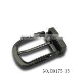 35mm Rounded U Shape Teeth Buckle With Loop in Black Gunmetal Plated thumbnail-1