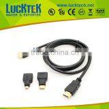 3 in 1 HDMI Cable Kit, HDMI to Mini Micro HDMI Cable Set