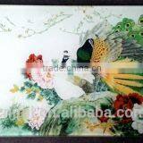 Ceramic digital printing glass for art glass wall, cutomerized design glass, jingfeng glass factory product