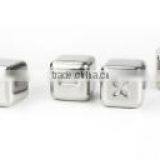 Brand New Design Reusable Stainless Steel Ice Cube, Ice Whiskey Stone, With Notation Logo thumbnail-1