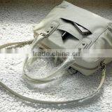 Women Leather Decorate Women Leather Tote Bag Oversize Purse Tote Weekender Bag thumbnail-4