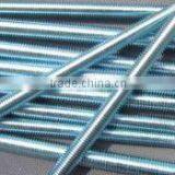 Blue-white Zinc Plated Threaded Rod