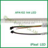 High density 144pixels 5050 rgb led pixel strip apa102