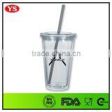 16oz Double Wall Promotional Acrylic Tumblers With Straw thumbnail-4