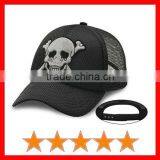 Skull Logo Mesh Hat,black Hat thumbnail-1