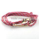 Wholesale Survival Golden Fishhook Anchor Design Paracute Bracelet thumbnail-3