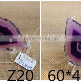 Wholesale Natural Dream Amethyst Agate Silce Druzy Pendant Necklace thumbnail-5