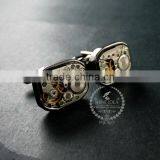 14x19mm Vintage Style Steam Punk Watch Movement Gun Black Fashion Cuff Link 6600034 thumbnail-2