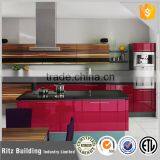 High Gloss Red Kitchen Cabinet for Small Mini Kitchens