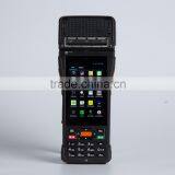 WCDMA/GSM Android handheld rugged POS with printer barcode scanner