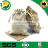 2015 new promotional small 100% cotton jute drawstring bags