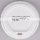 EcoChoice 10-20 Oz. White Compostable and Biodegradable Paper Hot Cup Lid thumbnail-4