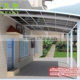 Modern 2 Car Aluminum Metal Frame Design Outdoor Gazebo Waterproof Folding Car Garage Carport for Sale thumbnail-4