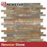 Newstar Factory Price Natural Stacked Stone Bachsplash Single Slate Mosaic thumbnail-1