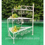 POWERLON Vintage Metal 3-tier Planter Stand Flower Folding Outdoor Decoration Furniture thumbnail-2