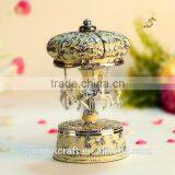 Rotating Luminous Resin Carousel Horse Music Box thumbnail-1